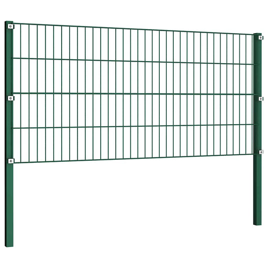 Vidaxl schuttingpaneel met palen ijzer 176,5x80 cm groen