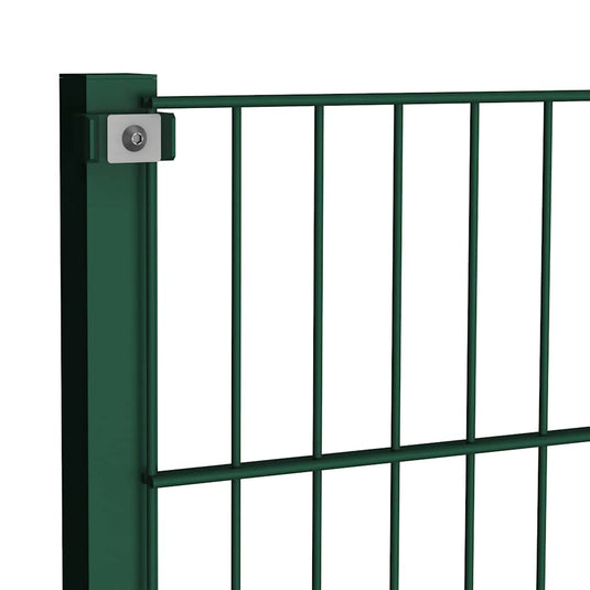 Vidaxl schuttingpaneel met palen ijzer 176,5x80 cm groen