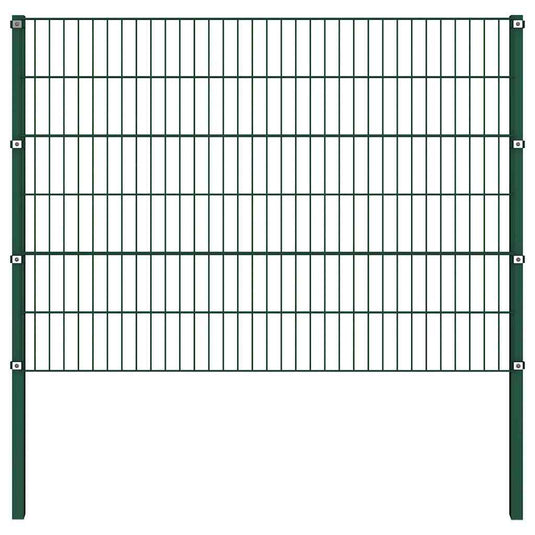 Vidaxl schuttingpaneel met palen ijzer 176,5x120 cm groen
