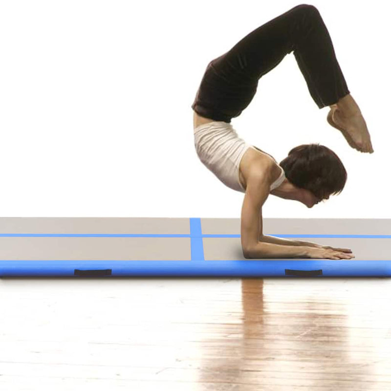 Load image into Gallery viewer, Vidaxl gymnastiekmat met pomp opblaasbaar 500x100x10 cm pvc blauw

