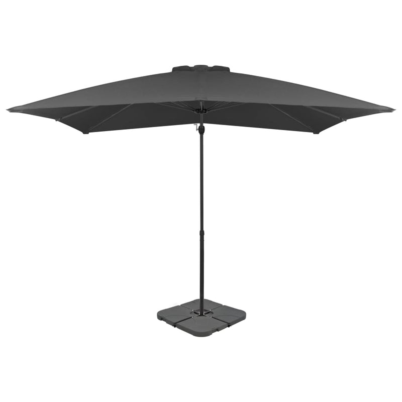 Afbeelding laden in galerijviewer, VidaXL Parasol met draagbare voet antracietkleurig
