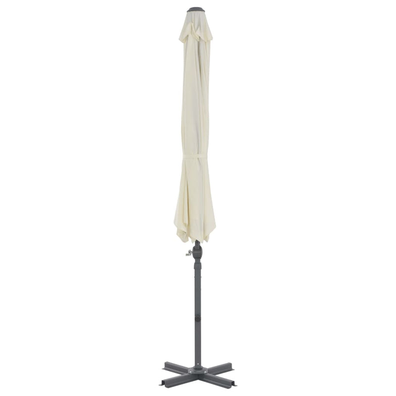 Load image into Gallery viewer, VidaXL Parasol met draagbare voet zandkleurig
