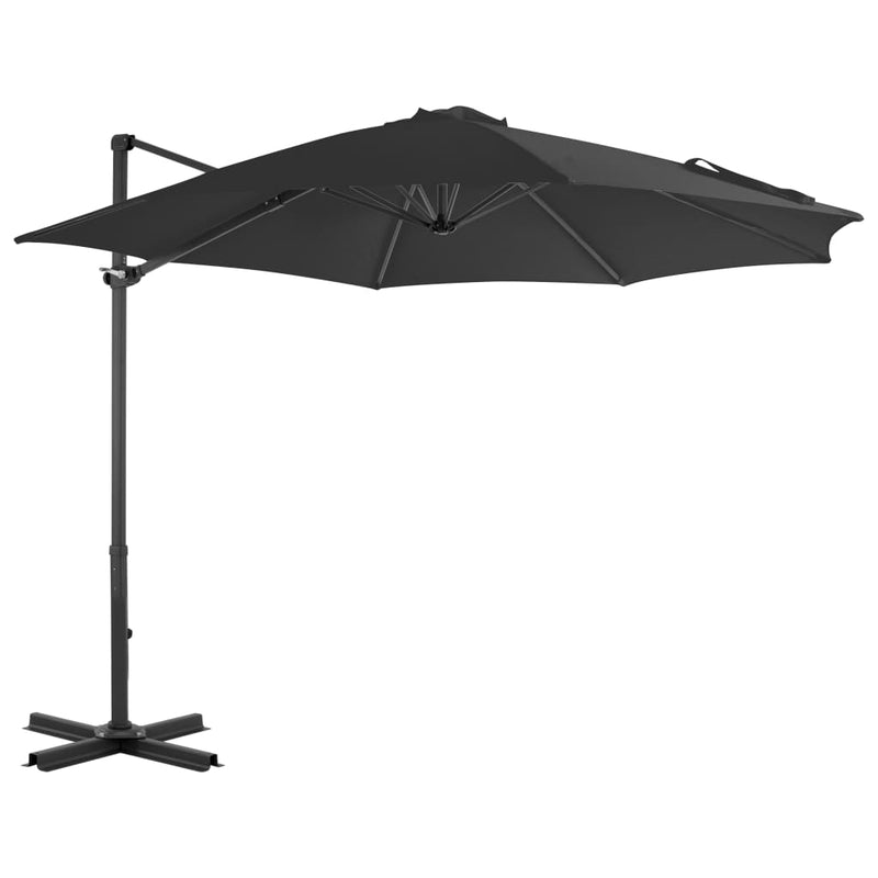 Load image into Gallery viewer, Vidaxl parasol met draagbare voet antracietkleurig
