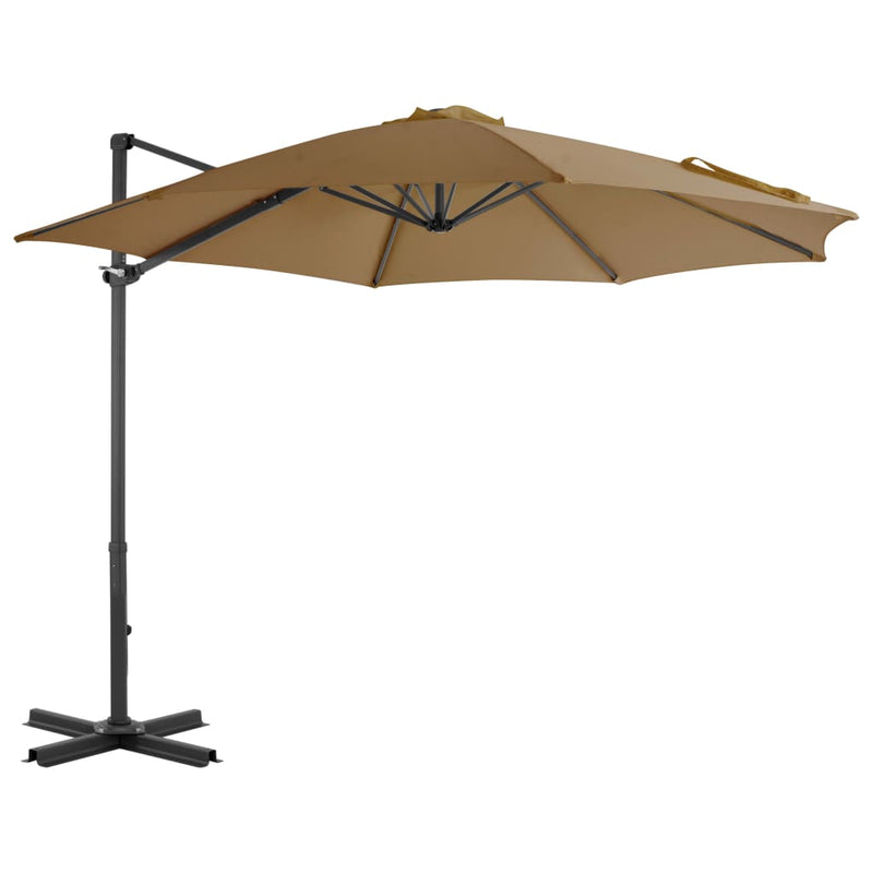 Load image into Gallery viewer, Vidaxl parasol met draagbare voet taupe
