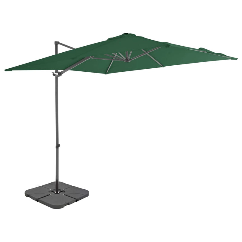 Afbeelding laden in galerijviewer, VidaXL Parasol met draagbare voet groen
