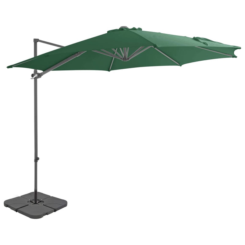 ギャラリービューアに画像をロードする, VidaXL Parasol met draagbare voet groen
