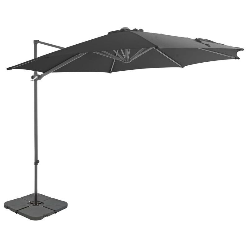 ギャラリービューアに画像をロードする, VidaXL Parasol met draagbare voet antracietkleurig
