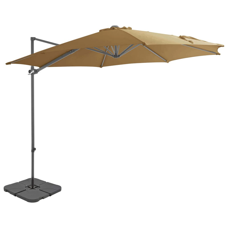 Load image into Gallery viewer, Vidaxl parasol met draagbare voet taupe
