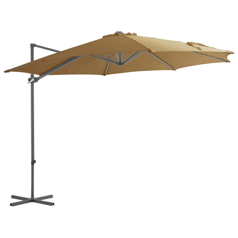 Load image into Gallery viewer, Vidaxl parasol met draagbare voet taupe
