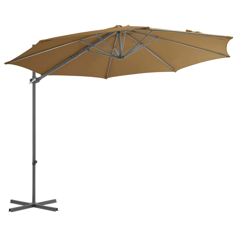 Load image into Gallery viewer, Vidaxl parasol met draagbare voet taupe

