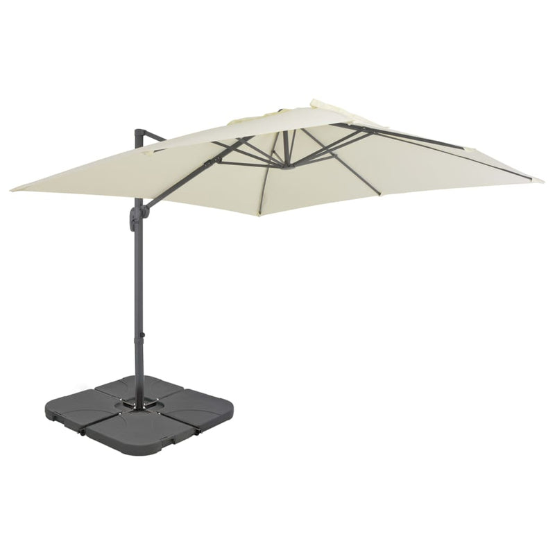 ギャラリービューアに画像をロードする, Vidaxl parasol met draagbare voet zandkleurig
