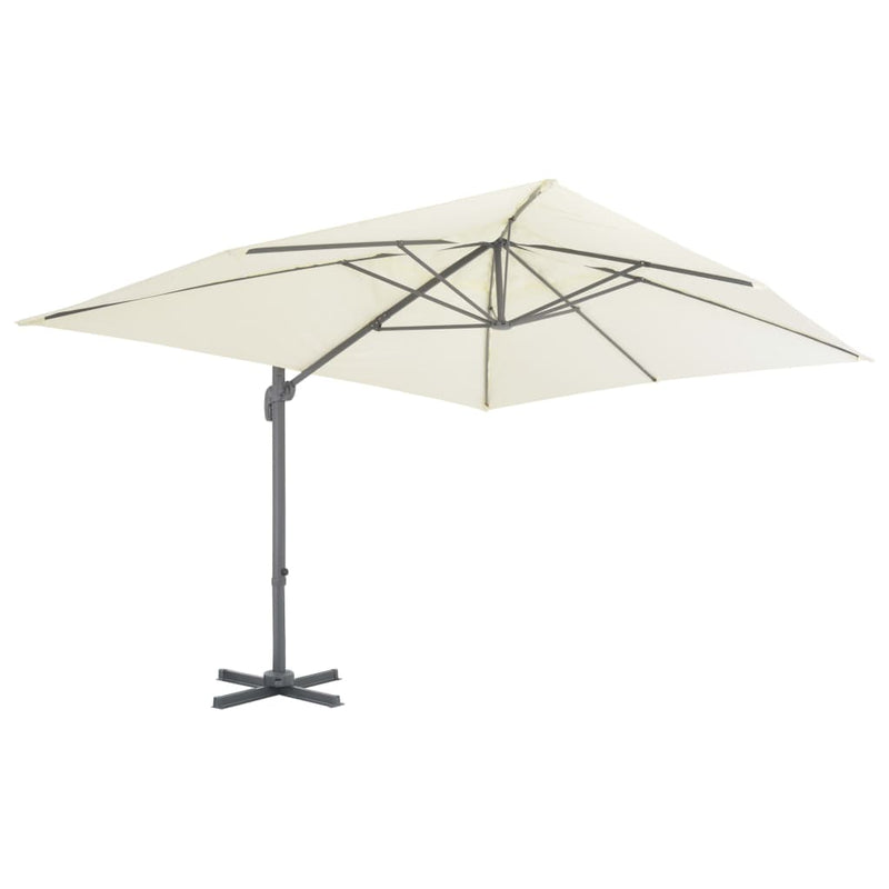 Cargue la imagen en el visor de la galería, Vidaxl parasol met draagbare voet zandkleurig

