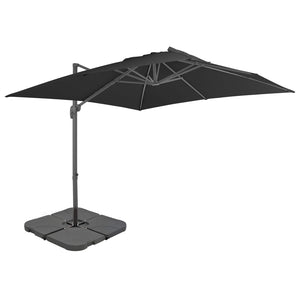 Vidaxl parasol met draagbare voet antracietkleurig
