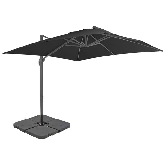 Vidaxl parasol met draagbare voet antracietkleurig