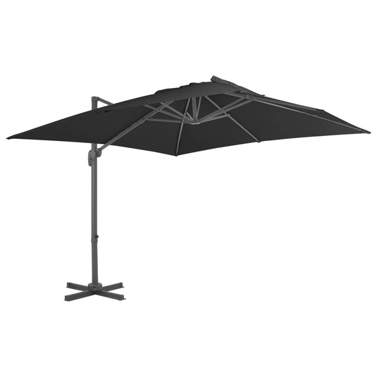 Vidaxl parasol met draagbare voet antracietkleurig