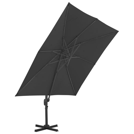 Vidaxl parasol met draagbare voet antracietkleurig