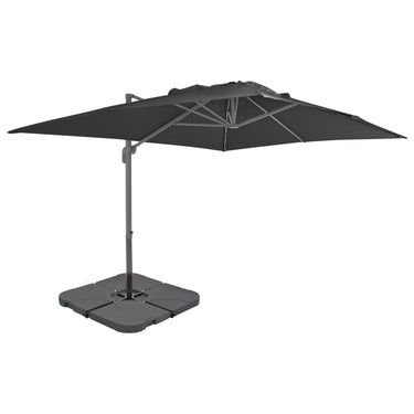 Vidaxl parasol met draagbare voet antracietkleurig