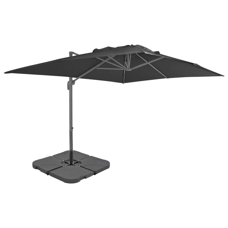Afbeelding laden in galerijviewer, Vidaxl parasol met draagbare voet antracietkleurig
