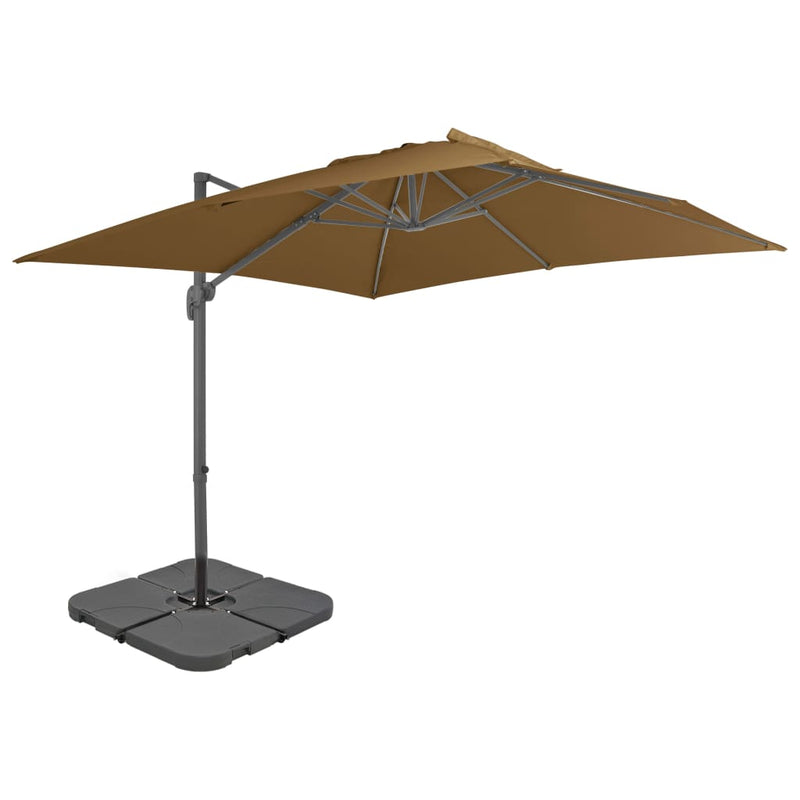 Load image into Gallery viewer, Vidaxl parasol met draagbare voet taupe
