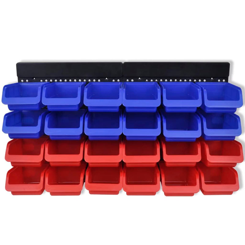 Load image into Gallery viewer, Vidaxl gereedschapsordeners wandgemonteerd blauw en rood 2 st

