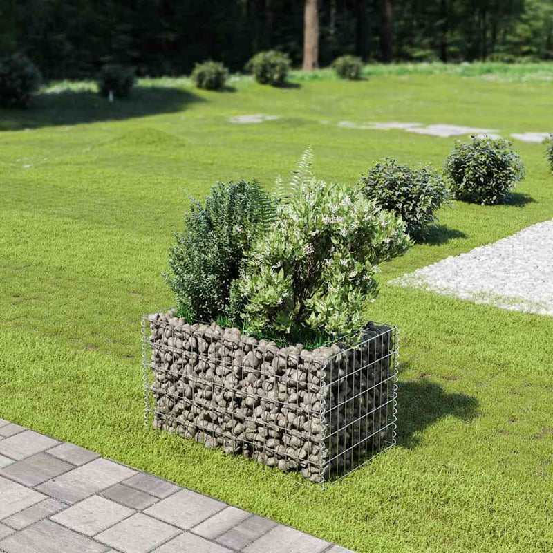 Load image into Gallery viewer, Vidaxl gabion plantenbak verhoogd 90x50x50 cm gegalvaniseerd staal
