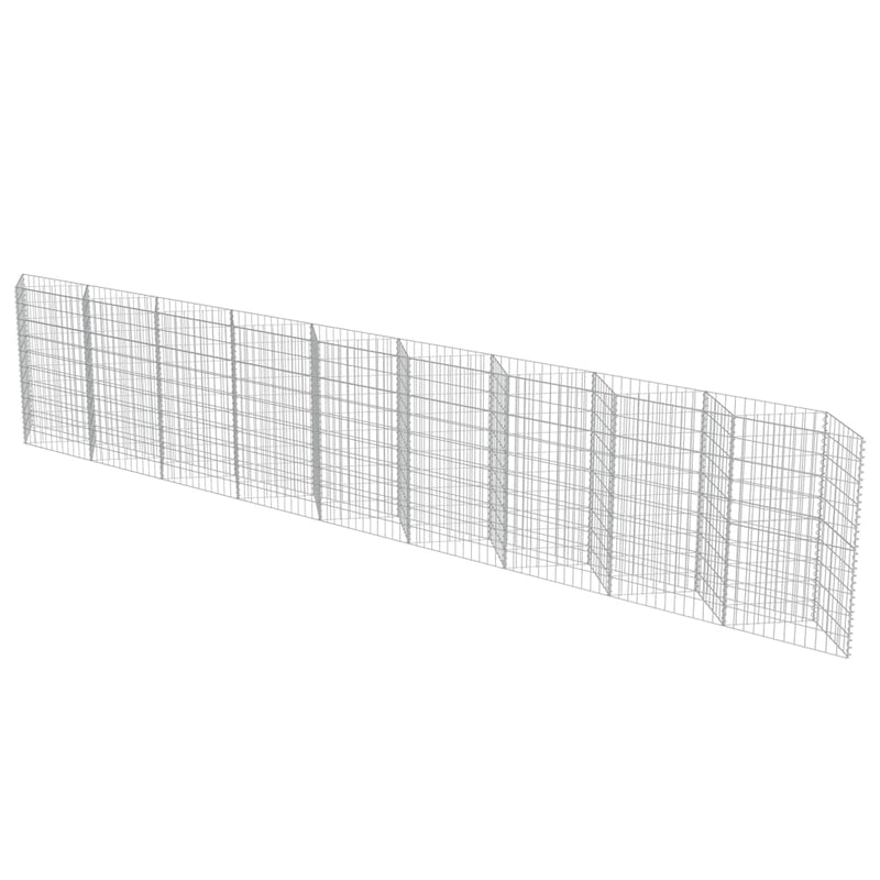 Load image into Gallery viewer, VidaXL Schanskorf wand 630x30x100 cm gegalvaniseerd staal

