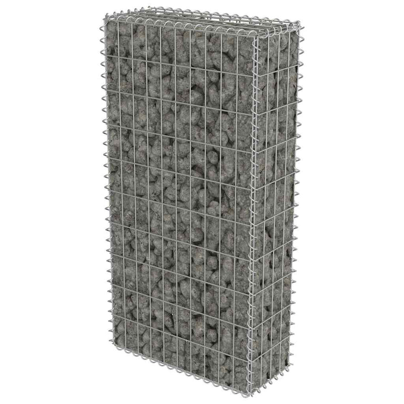 Load image into Gallery viewer, Vidaxl schanskorfmuur met deksels 50x20x100 cm gegalvaniseerd staal
