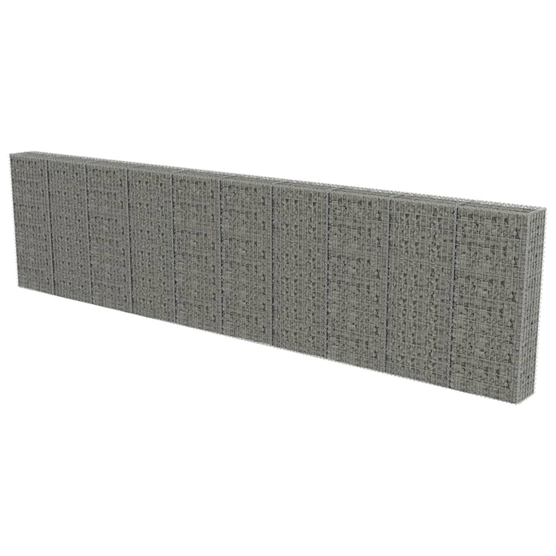 Load image into Gallery viewer, VidaXL Schanskorfmuur met deksels 600x30x150 cm gegalvaniseerd staal
