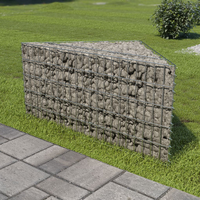 Load image into Gallery viewer, Vidaxl gabion plantenbak verhoogd 75x75x50 cm gegalvaniseerd staal

