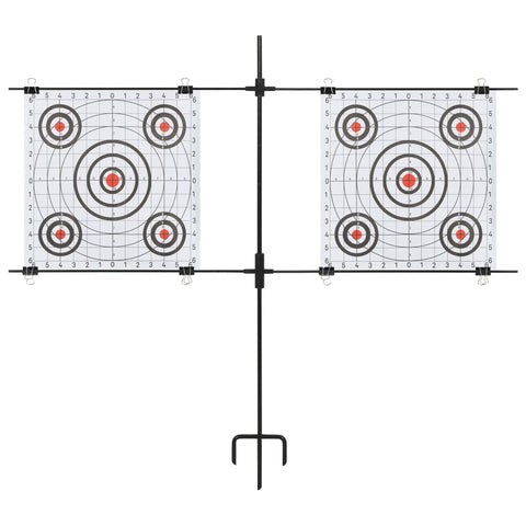 VidaXL Targetkaartstandaard met schietkaarten 78x76 cm staal