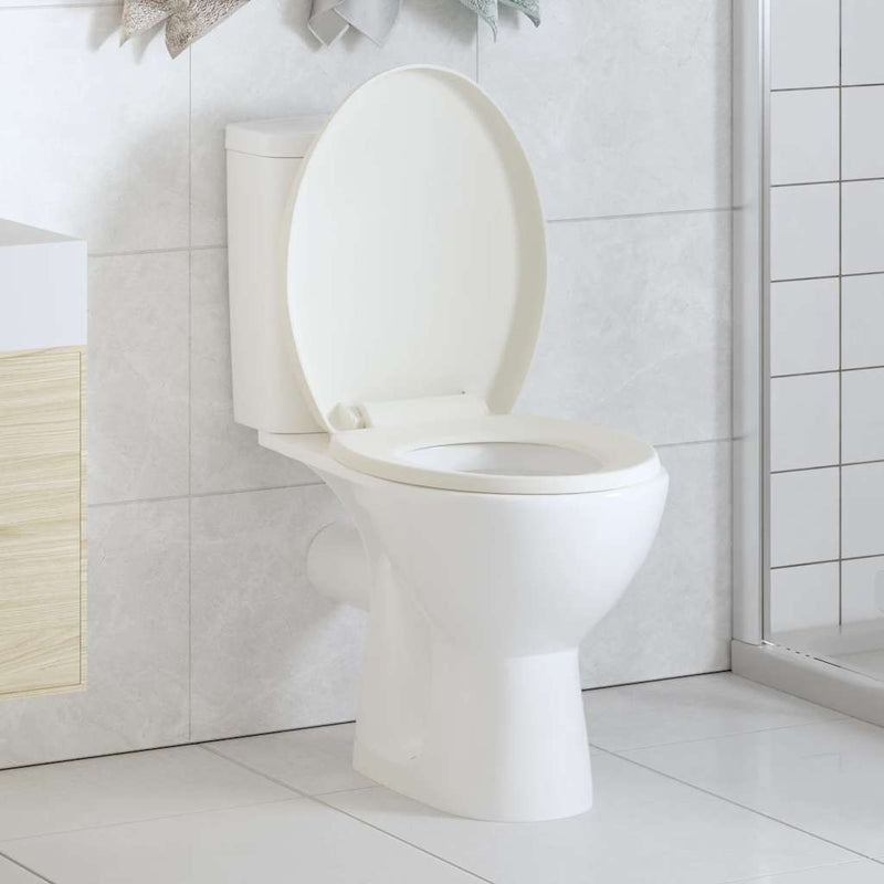 Load image into Gallery viewer, Vidaxl toiletbril soft-close met quick-release ontwerp wit
