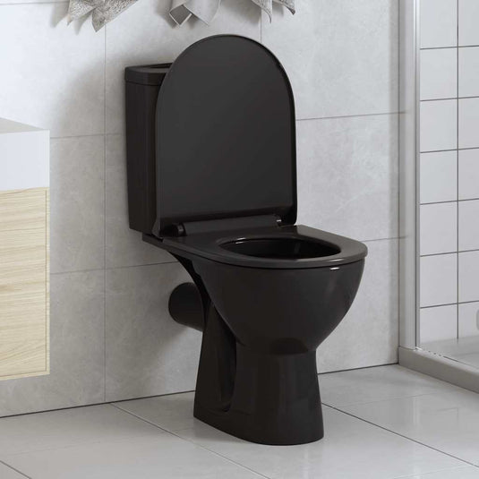 Vidaxl toiletbril soft-close met quick-release ontwerp zwart