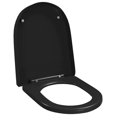 Vidaxl toiletbril soft-close met quick-release ontwerp zwart