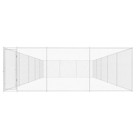 VidaXL Hondenkennel voor buiten 950x570x185 cm gegalvaniseerd staal