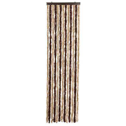 Vidaxl vliegengordijn 56x185 cm chenille beige en lichtbruin