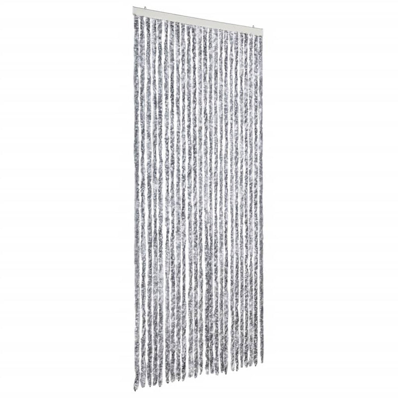 Load image into Gallery viewer, Vidaxl vliegengordijn 100x220 cm chenille wit en grijs
