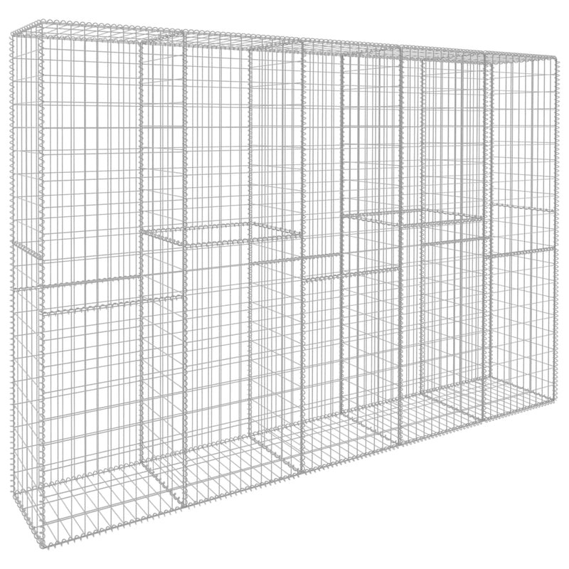 Load image into Gallery viewer, VidaXL Schanskorfmuur met deksel 300x50x200 cm gegalvaniseerd staal
