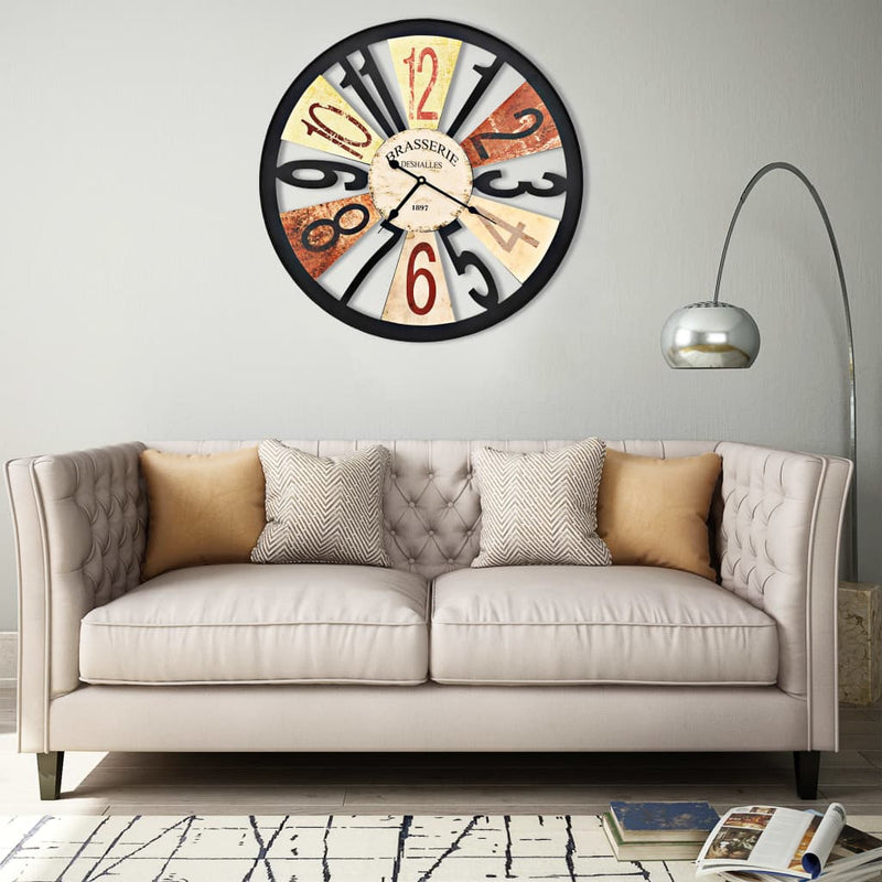 Load image into Gallery viewer, Vidaxl wandklok 60 cm metaal meerkleurig
