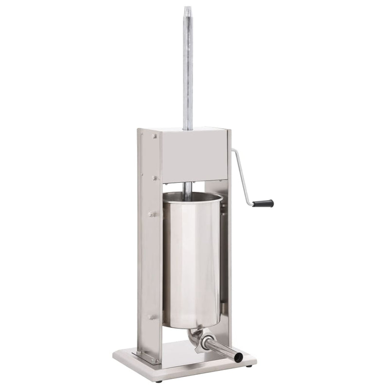 Load image into Gallery viewer, Vidaxl worstenvuller handmatig 15 l roestvrij staal zilverkleurig
