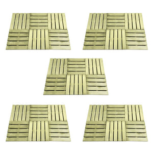 VidaXL 30 st Terrastegels 50x50 cm hout groen