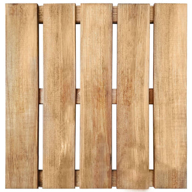 VidaXL 12 st Terrastegels 50x50 cm hout bruin