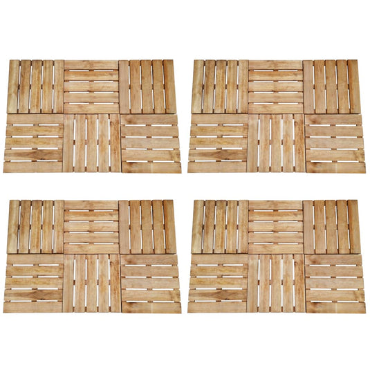 VidaXL 24 st Terrastegels 50x50 cm hout bruin