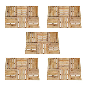 VidaXL 30 st Terrastegels 50x50 cm hout bruin