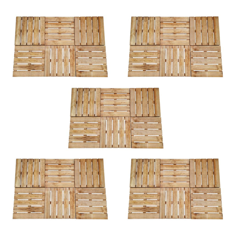 Load image into Gallery viewer, VidaXL 30 st Terrastegels 50x50 cm hout bruin

