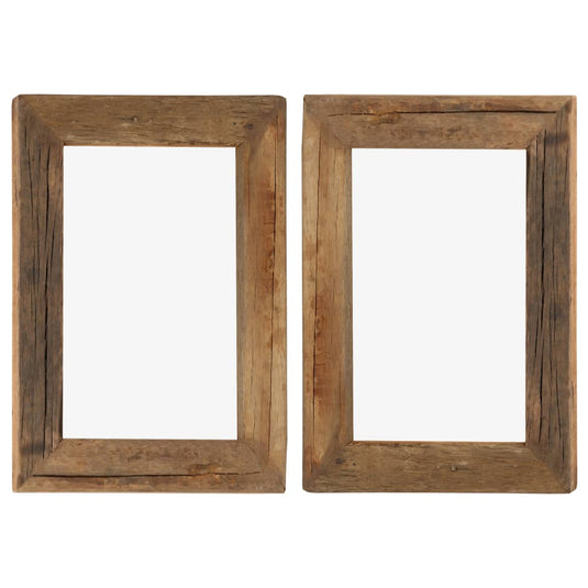 VidaXL Fotolijsten 2 st 30x40 cm massief gerecycled hout en glas