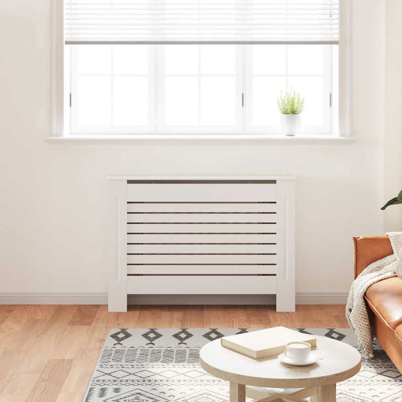 Load image into Gallery viewer, Vidaxl radiatorombouw 112x19x81,5 cm mdf wit
