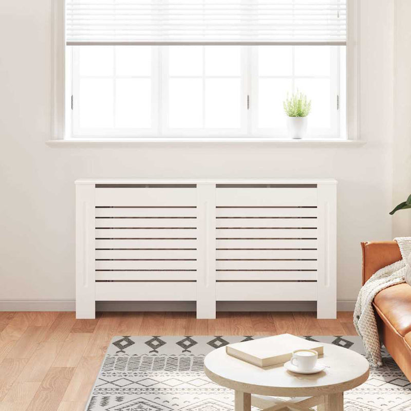 Load image into Gallery viewer, Vidaxl radiatorombouw 152x19x81,5 cm mdf wit
