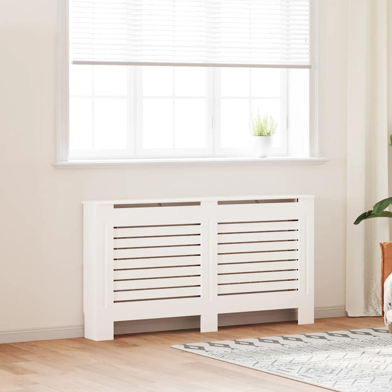 Load image into Gallery viewer, Vidaxl radiatorombouw 152x19x81,5 cm mdf wit
