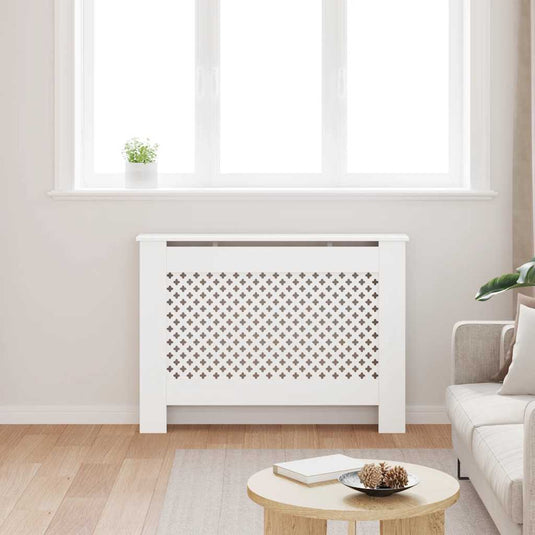 Vidaxl radiatorombouw 112x19x81,5 cm mdf wit