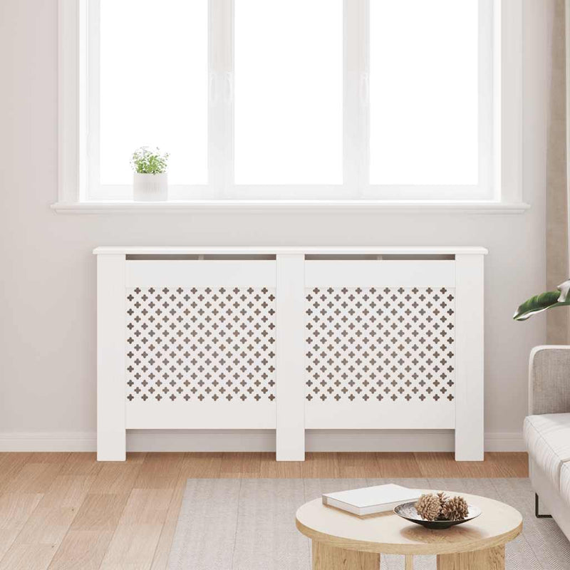 Load image into Gallery viewer, Vidaxl radiatorombouw 152x19x81,5 cm mdf wit
